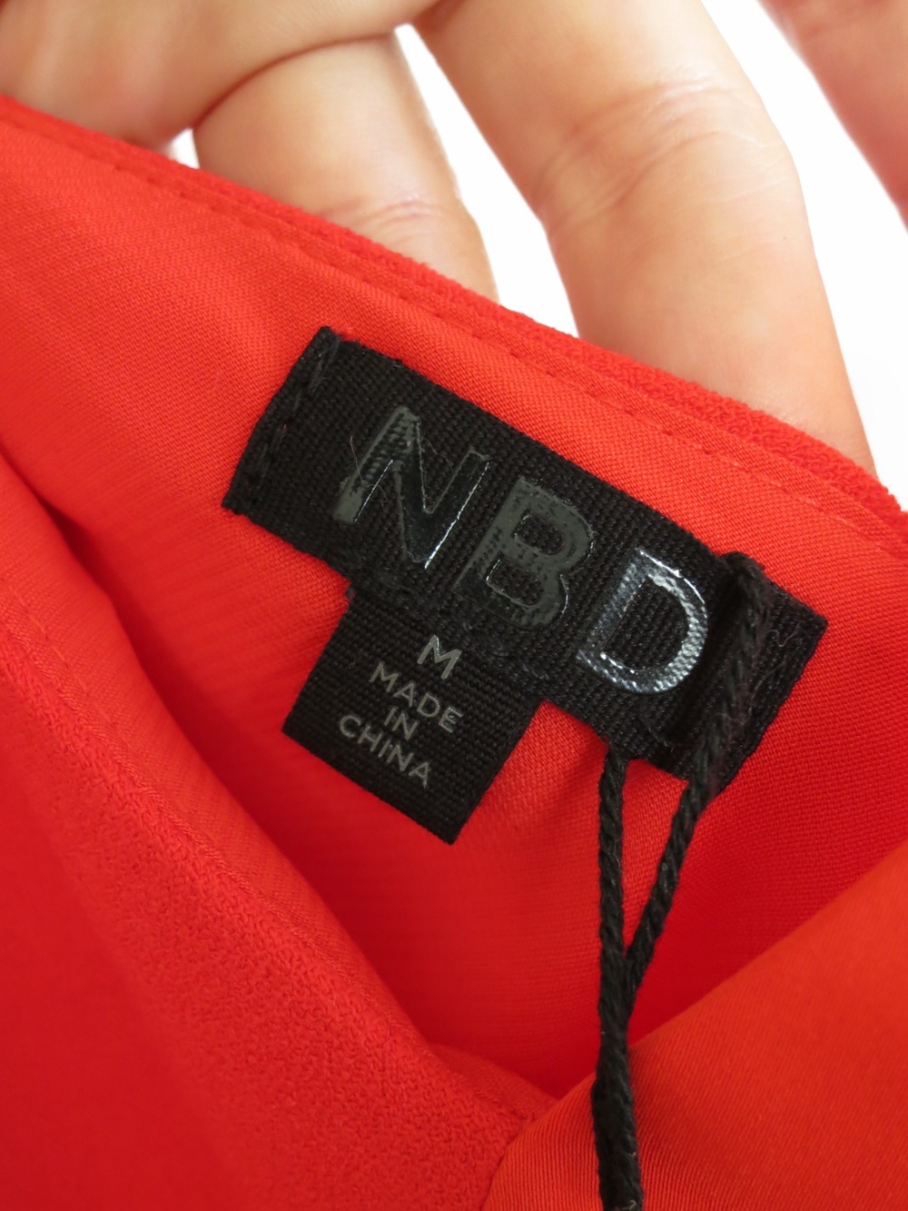 NBD Bright Red-Orange One-Shoulder Mini Dress - Picture 2 of 14